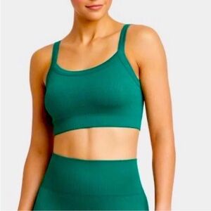 JoyLab Textured Green Sports Bra
